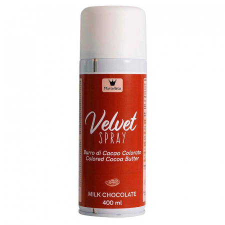 Coloranti Spray Catifea - SPRAY VELVET - Colorant Alimentar Ciocolata cu Lapte fara E171, 400 ml