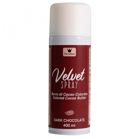 Coloranti Alimentari - SPRAY VELVET - Colorant Alimentar Ciocolata Neagra fara E171, 400 ml