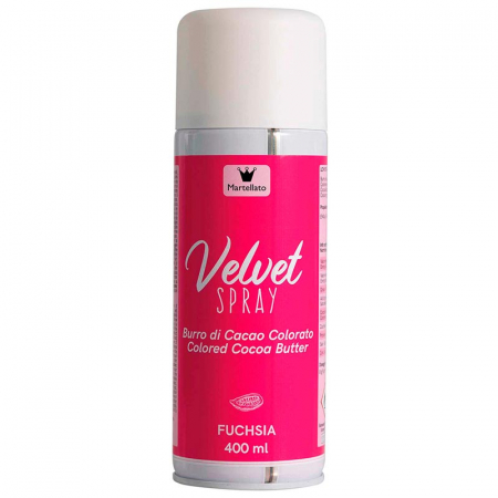 Coloranti Alimentari - SPRAY VELVET - Colorant Alimentar Fucsia fara E171, 400 ml