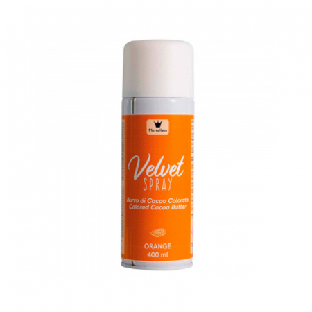 Coloranti Alimentari - SPRAY VELVET - Colorant Alimentar Portocaliu fara E171, 400 ml