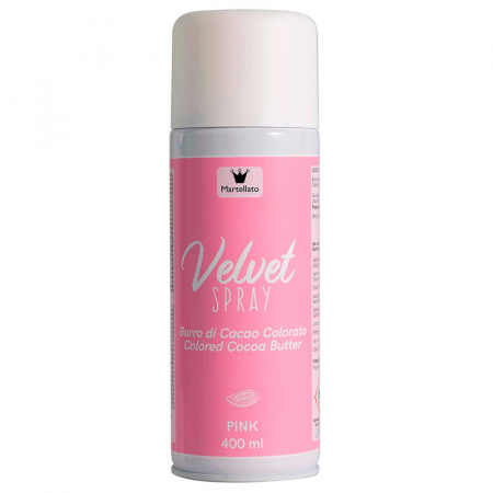 Coloranti Spray Catifea - SPRAY VELVET - Colorant Alimentar Roz fara E171, 400 ml