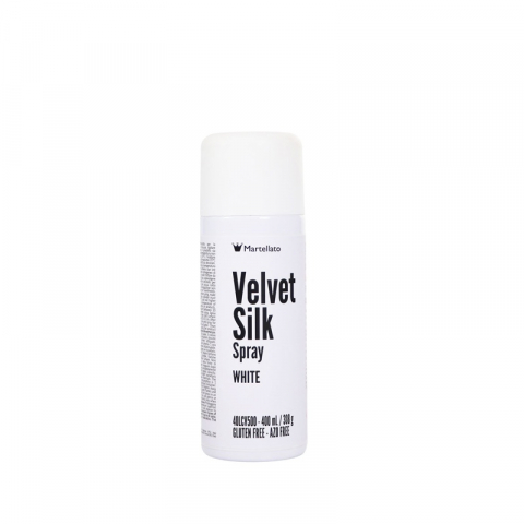 Coloranti Alimentari - SPRAY VELVET Silk - Colorant Alimentar Alb, 400 ml