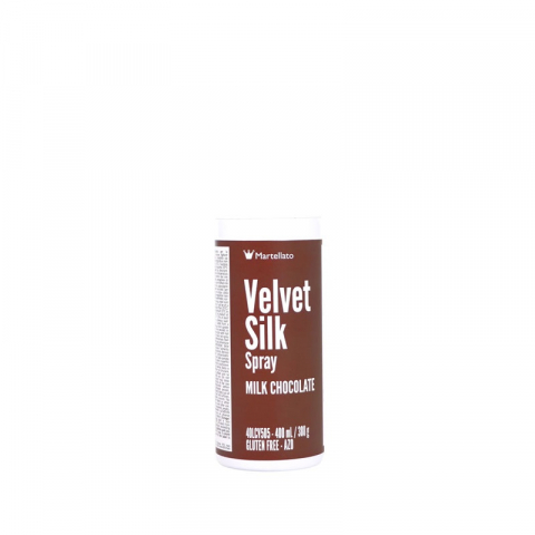 Coloranti Spray Catifea - SPRAY VELVET Silk - Colorant Alimentar Ciocolata cu Lapte, 400 ml
