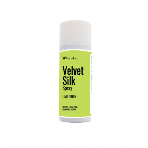 Coloranti Alimentari - SPRAY VELVET Silk - Colorant Alimentar Verde Lime, 400 ml
