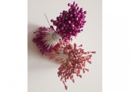 Ustensile Decorare Tort - Stamine mici Fuchsia/Roz perlat