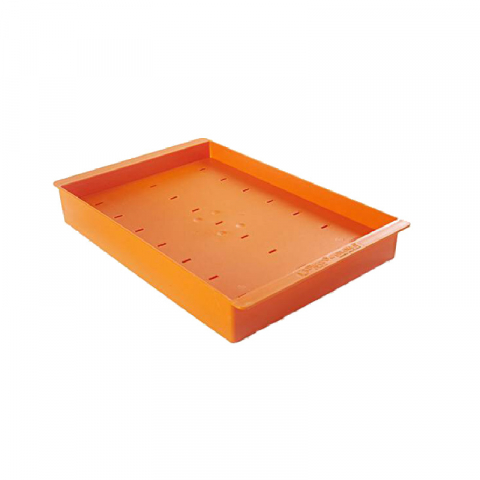 Ustensile Inghetata, Gelaterie - Suport 21 Produse pe Bastonase, 36 x 23.5 x H 4.8 cm, Plastic Portocaliu