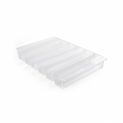 Ustensile Inghetata, Gelaterie - Suport 24 Produse Sandwich/Bastonase, 36 x 23.5 x H 4.8 cm, Plastic Transparent