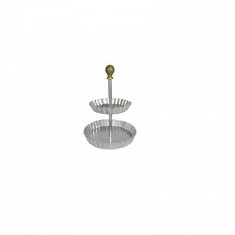 Ambalaje, Etichete, Suporturi - Suport Bufet, Candy Bar COFFEE TIME, Ø 16-12 x H 23 cm, Aluminiu si Bronz