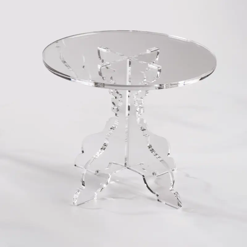 Suporturi Bufet, Candy Bar - Suport Bufet Cristal Baroc, Plexiglas Transparent, Ø26xH21cm