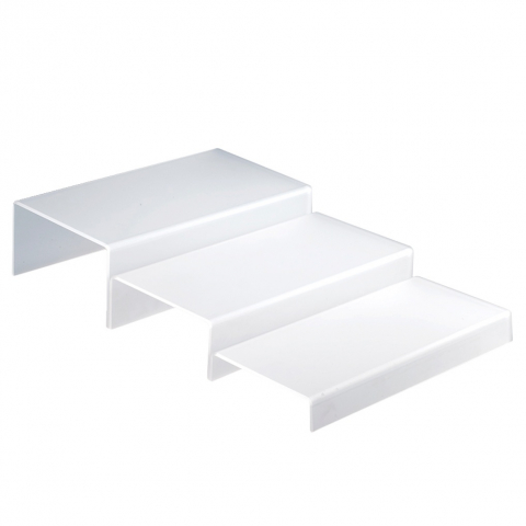 Suporturi Bufet, Candy Bar - Suport Bufet Modular 3 Etaje, Plexiglas Satinat, 40 x H 12 cm