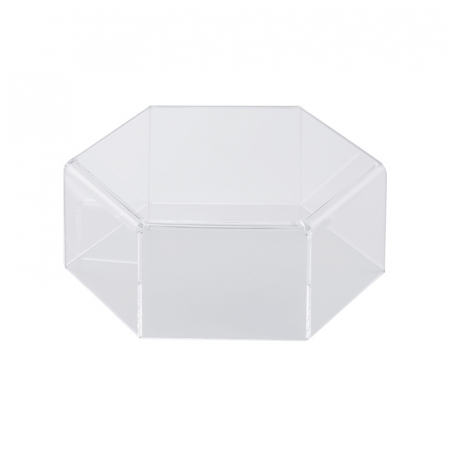 Suporturi Bufet, Candy Bar - Suport Bufet Plexiglas Transparent Hexagon Mosaic Ø 24 x H 12.5 cm