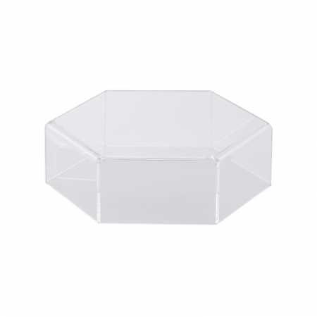 Ambalaje, Etichete, Suporturi - Suport Bufet Plexiglas Transparent Hexagon Mosaic Ø 24 x H 8.5 cm