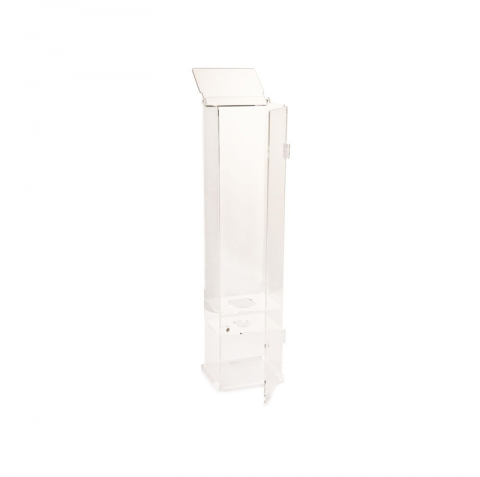 Cofetarie - Ustensile - Suport Expunere Vertical, Conuri Inghetata, Transparent, 13 x 13 x H 50.5 cm