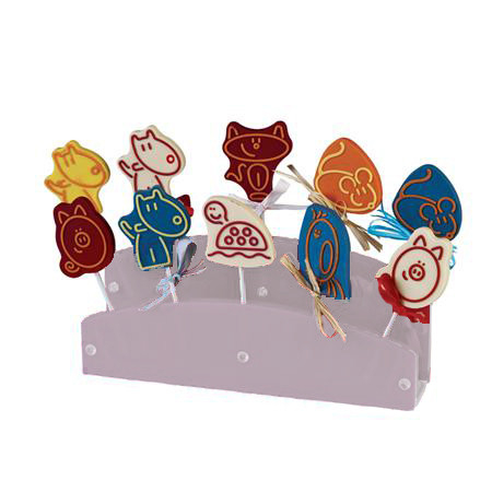 CakePops, LolliPops, PushUpPops - Suport LolliPops/CakePops, 30 Produse, Plexiglas Satinat, 29.5 x 7 x H 12.5 cm