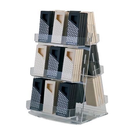 Suporturi Bufet, Candy Bar - Suport Tablete Ciocolata, 2 Fete Expunere, Plexiglas Transparent, 30 x 30 x H 40 cm
