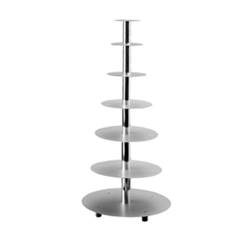 Ustensile si Accesorii Tort - Suport Tort 7 Etaje, Inox/Aluminiu, Ø 50 x H 103 cm