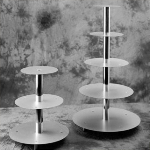 Ustensile si Accesorii Tort - Suport Tort 7 Etaje, Inox/Aluminiu, Ø 50 x H 103 cm