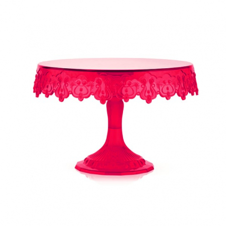 Ambalaje, Etichete, Suporturi - Suport Tort / Bufet, Plastic Rosu, Ø 23 x H 15 cm