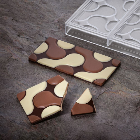 Tablete Ciocolata 15.4 x 7.7 x H 0.8 cm - Matrita policarbonat Puzzle, 3 cavitati [2]