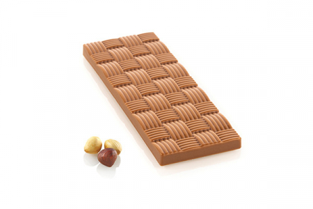 Matrite Tablete, Batoane, Snack Ciocolata - Tablete Ciocolata 15 x 5.5 x H 0.9 cm - Matrita Policarbonat Striatii, 4 cavitati (CH005)