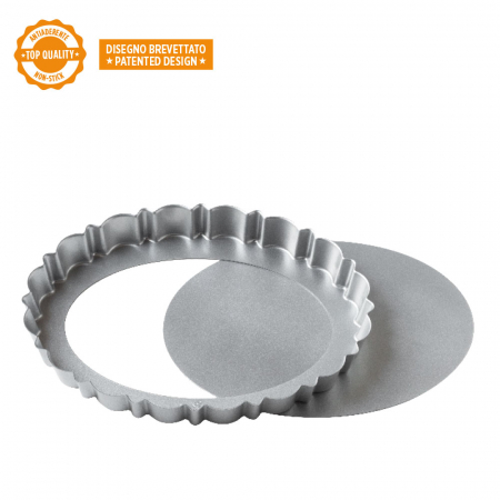 Forme, Tavi Coacere - Tava Coacere Margini Festonate si Baza Detasabila 29 x 20 x H 3 cm, Aluminiu Antiaderent