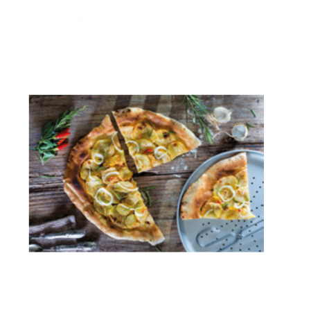 Forme, Tavi Coacere - Tava Coacere Pizza Ø 28 x H 1.8 cm, Aluminiu Anodizat