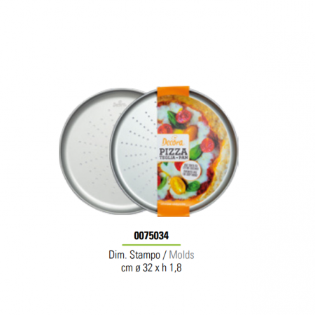 Forme, Tavi Coacere - Tava Coacere Pizza Ø 32 x H 1.8 cm, Aluminiu Anodizat
