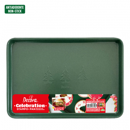 Forme, Tavi Coacere - Tava Dreptunghi Calebration Verde 39.5 x 27 x H 2.4 cm, Metal Antiaderent