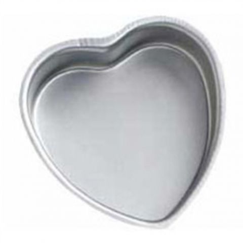 Cofetarie - Ustensile - Tava Inima Margini Drepte, Ø 25 x H 5 cm, Aluminiu Anodizat