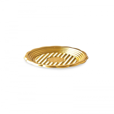 Accesorii Tort, Candy Bar, Bufet - Tava Rotunda Aurie Expunere Ø 12 x H 1 cm, 100 buc