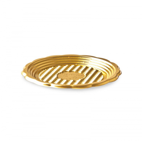 Accesorii Tort, Candy Bar, Bufet - Tava Rotunda Aurie Expunere Ø 18 x H 1 cm, 100 buc