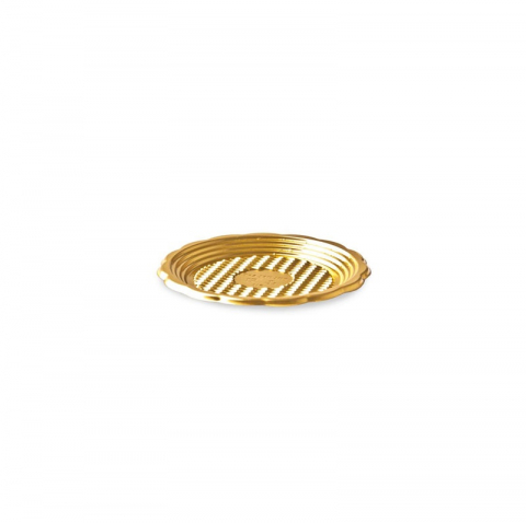 Accesorii Tort, Candy Bar, Bufet - Tava Rotunda Aurie Expunere Ø 9.5 x H 1 cm, 100 buc