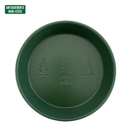 Forme, Tavi Coacere - Tava Rotunda Calebration Verde Ø 24.5 x H 5 cm, Metal Antiaderent