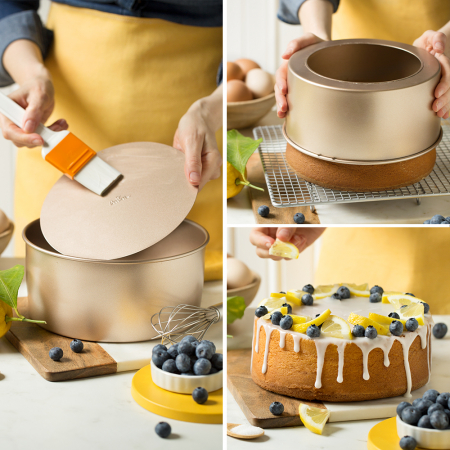 Tava Rotunda / Chiffon Cake Roz Vintage Ø 20.5 x H 10 cm, Aluminiu Antiaderent [3]