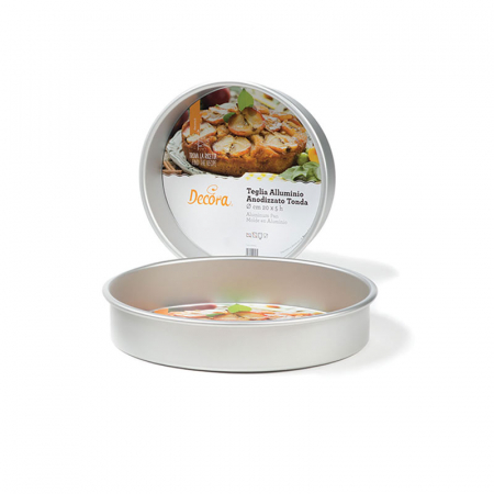 Cofetarie - Ustensile - Tava Rotunda Margini Drepte, Aluminiu Anodizat, Ø25xH5 cm