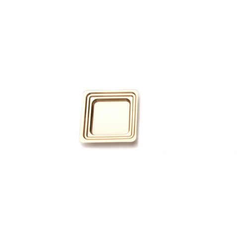 Accesorii Tort, Candy Bar, Bufet - Tavita Margini Drepte, Aurie Expunere, 6 x 6 cm, Set 100 buc