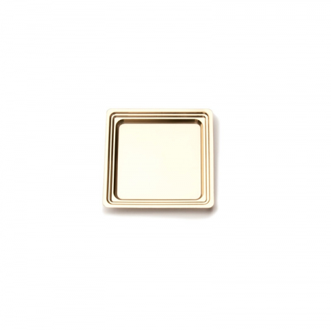 Accesorii Tort, Candy Bar, Bufet - Tavita Margini Drepte, Aurie Expunere, 9 x 9 cm, Set 100 buc