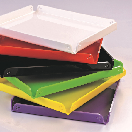 Accesorii Candy Bar, Bufet, Catering - Tavita Margini Drepte, Plexiglas Alb, 26 x 20 x H 2 cm