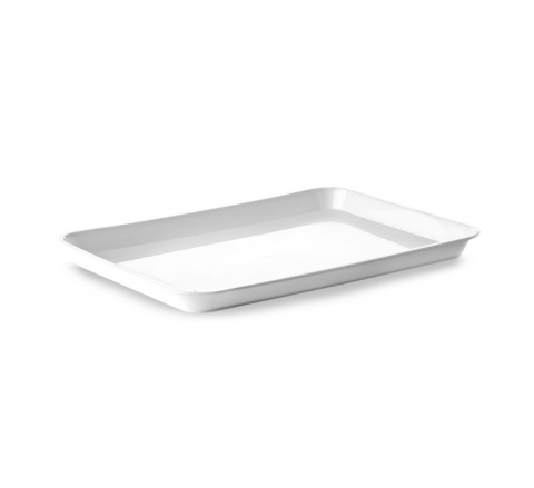 Accesorii Tort, Candy Bar, Bufet - Tavita Margini Drepte, Plexiglas Alb, 35.5 x 25.5 cm