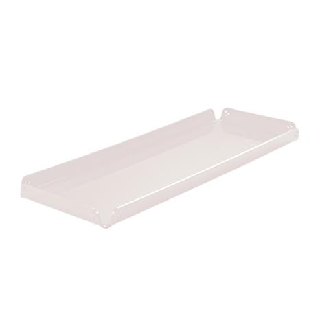 Accesorii Candy Bar, Bufet, Catering - Tavita Margini Drepte, Plexiglas Alb, 40 x 14.5 x H 2 cm