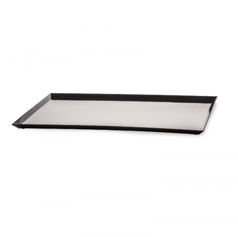 Accesorii Candy Bar, Bufet, Catering - Tavita Margini Drepte, Plexiglas Negru, 37 x 27 cm, 25 buc