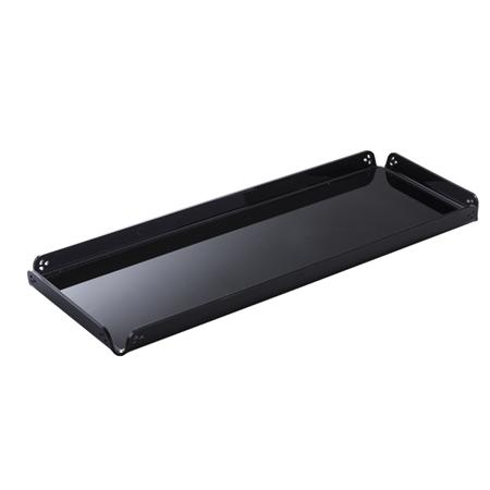 Accesorii Candy Bar, Bufet, Catering - Tavita Margini Drepte, Plexiglas Negru, 40 x 14.5 x H 2 cm
