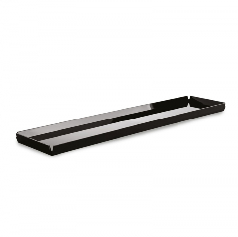 Accesorii Tort, Candy Bar, Bufet - Tavita Margini Drepte, Plexiglas Negru, 59 x 14 cm