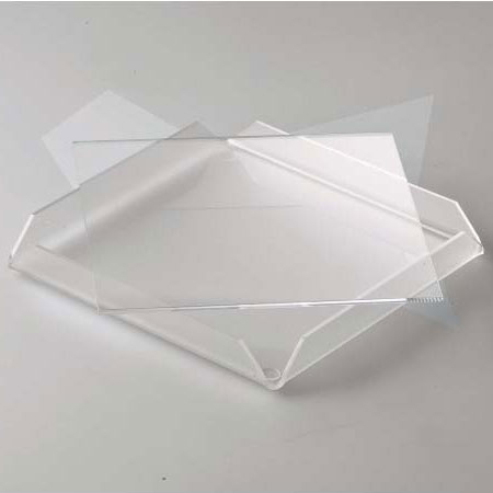 Accesorii Tort, Candy Bar, Bufet - Tavita Margini Drepte, Plexiglas Satinat, 17 x 17 x H 2 cm