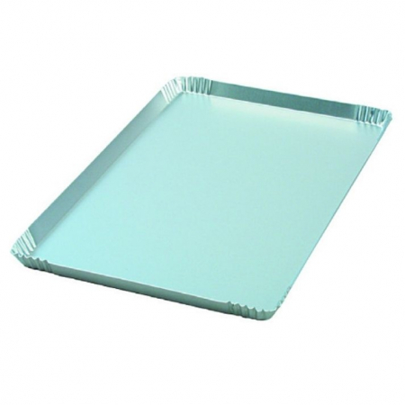 Accesorii Tort, Candy Bar, Bufet - Tavita Prezentare Aluminiu, 4 margini, 30.5 x 22.5 x H 2 cm