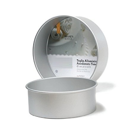 Forme, Tavi Coacere - Tava Rotunda Margini Drepte, Ø 10 x H 10 cm, Aluminiu Anodizat