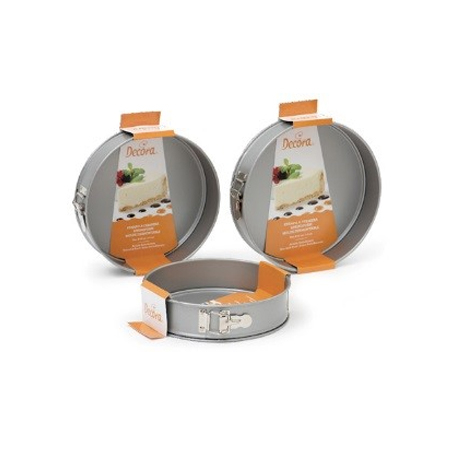 Forme, Tavi Coacere - Tava Rotunda cu Margini Drepte si Baza Detasabila, Ø 20 x H 6.5 cm, Otel Antiaderent