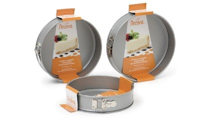Forme, Tavi Coacere - Tava Rotunda cu Margini Drepte si Baza Detasabila, Ø 25.5 x H 7 cm, Otel Antiaderent