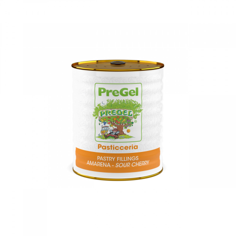 Materii Prime, Ingrediente - Umplutura cu Bucati Fruct Amarena Sour Cherry PreGel, 3 kg