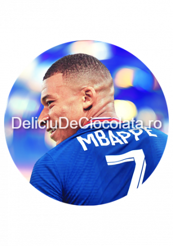 Fotbal, Sport - Vafa imprimata Fotbal Mbappe Model 1, Ø 20 cm